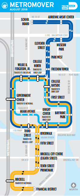 Mapa Metromover- Turiste-se