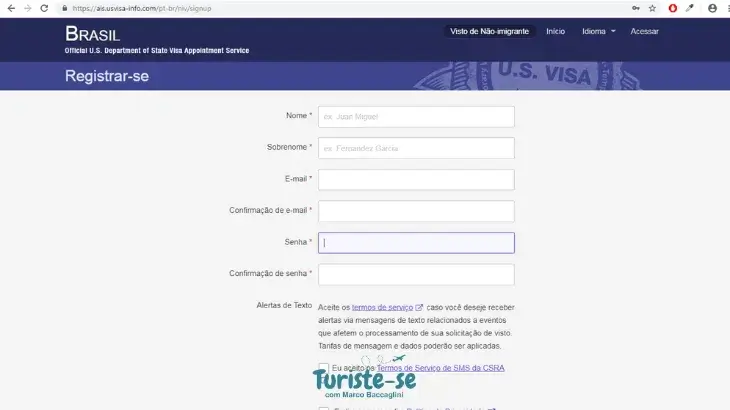 Agendamento Visto Americano 3 - Turiste-se
