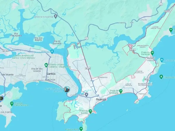 Mapa do Guarujá - Turiste-se