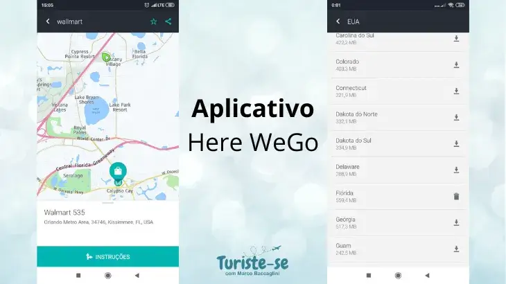 Aplicativo Here WeGo - Turiste-se