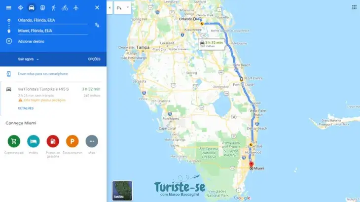 Miami a Orlando de Carro I-95 - Turiste-se