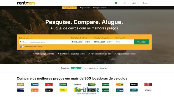 Rentcars aluguel de carro - Turiste-se