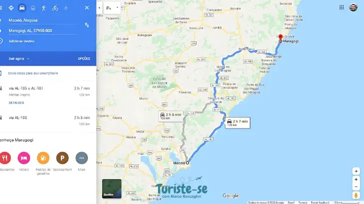 Trajeto Maceió Para Maragogi - Turiste-se