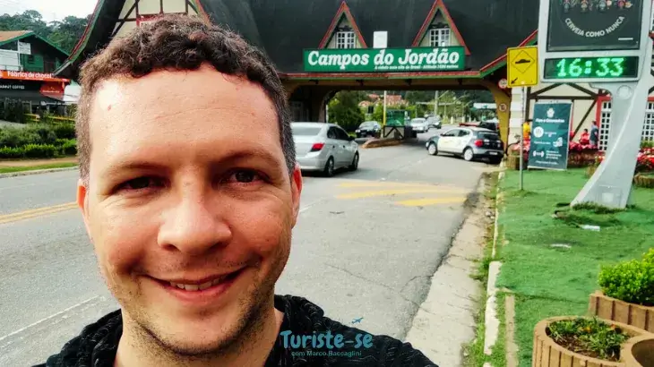 Marco no Pórtico Entrada Campos do Jordão - Turiste-se